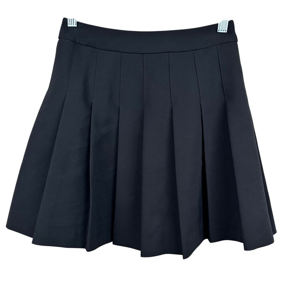 New Gianni Bini Box Pleated Short Skirt Black Size 0 Classic Academia Twee